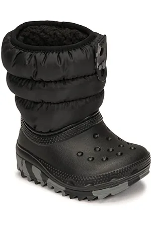 Crocs Unisex Bambino Classic Neo Puff Boot T Stivale, Black, 19/20 EU