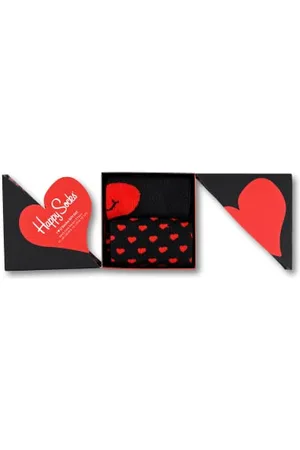 Happy Socks Heart You 2-Pack Gift Set Calzini, , 4-11 (Manufacturer Size:41-46) Uomo