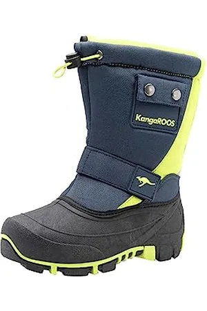 KangaROOS Kanga-Bean II, Stivali da Neve Unisex-Bambini, Blu (Dk Navy/Lime 4054), 28 EU