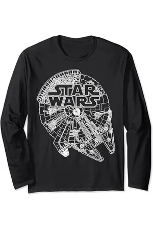 STAR WARS Logo On Millenium Falcon Maglia a Manica