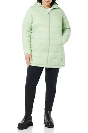 Amazon Piumino Lungo con Cappuccio Ripiegabile, Leggero e Impermeabile (Disponibile in Taglie Forti) Donna, , XS