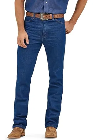 Wrangler Jeans da uomo stile cowboy, modello slim fit Gold Buckle Bleach 38W x 34L (US Taglia)