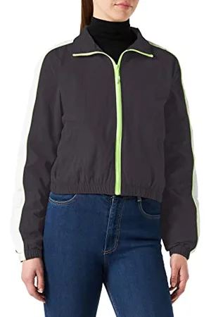Urban classics Sport Ladies Short Piped Track Jacket Trainings-Jacke Giacca, , L Donna