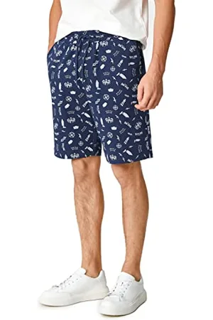 Koton Pantaloncini con Coulisse e Tasche con Dettagli Stampati, (02c), M Uomo