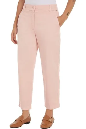 Tommy Hilfiger Pantaloni Donna Chino Slim Fit, (Whimsy Pink), 34