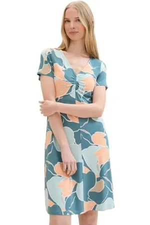 TOM TAILOR 1040362 Vestito, 34845-Stampa Floreale Astratta, 40 Donna