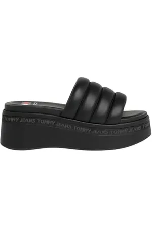 Tommy Hilfiger Sandali Donna Wedge Sandal con Zeppa, Nero (Black), 39 EU