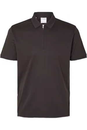 SELECTED Slhfave Zip SS Polo Noos, , M Uomo