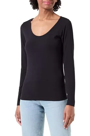 SELECTED Slfcora LS-Top Noos Reversibile Maglietta a Maniche Lunghe, , M Donna