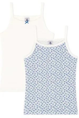 Petit Bateau A0A4D Camicie Bretelle, , 10 Anni (Pacco da 2) Bambine e Ragazze