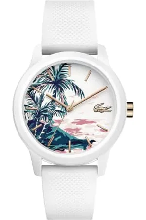 Lacoste Orologio Analogico al Quarzo da Donna Collezione .12.12 LADIES con Cinturino in Silicone Bianco - 2001085