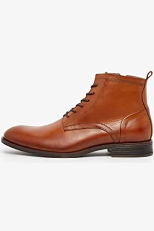 Bianco Biabyron Leather Lace Up Boot, Stivale alla Caviglia Uomo, , 40 EU