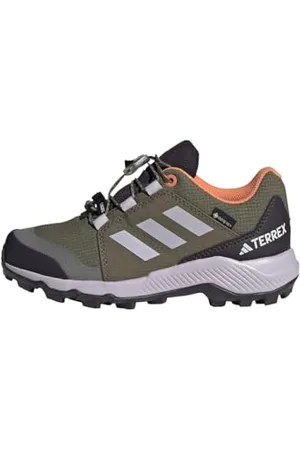 adidas Terrex Gore-Tex Hiking Shoes, Scarpe da Trekking, Olive Strata/Silver Dawn/Amber Tint, 31 EU