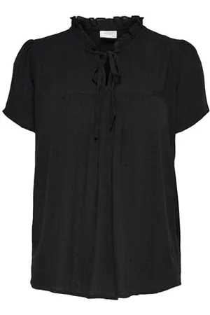 JDY Top Donna Girocollo Scollo a V Camicia Morbida Dettagli a Fiocco, Colore: , Taglia:42