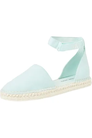 Calvin Klein Jeans Espadrillas Donna Ankle Scarpe in Tela, Turchese (Blue Glass), 40
