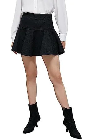 Koton Voluminous Mini Skirt Gonna, (Black), 44 da Donna