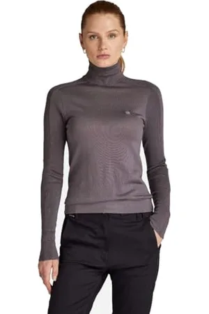 G-Star Donna Core Slim Turtle Knitted Sweater, (rabbit D23678-B692-G077), L