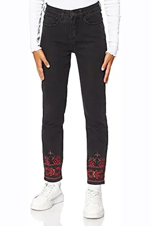 Desigual Trousers Calipso Jeans Slim, (Denim Black Wash 5162), Keine Angabe (Taglia Produttore: 26) Donna