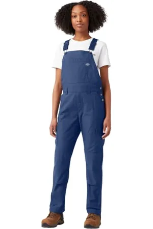 Dickies Rinsed Utility Bib Overalls, Overall Donna, (Indigo Rinse), M