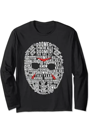 Friday The 13th Jason Text Mask Maglia a Manica