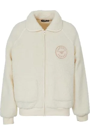 Emporio Armani Giacca da Donna in Pile Fuzzy Full Zip Completa, , L (Pacco da 2)