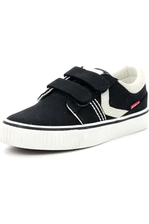 Kickers Kickslido, Scarpe da Ginnastica Unisex-Bambini, Nero/Bianco, 33 EU
