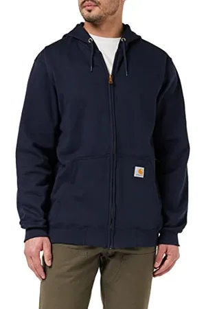 Carhartt Loose Fit Midweight Full-Zip Sweatshirt, Felpa con cappuccio Uomo, (Nuovo Navy), L