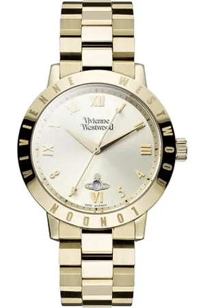 Vivienne Westwood Bloomsbury da donna al quarzo con display analogico e braccialetto in acciaio INOX dorato VV152GDGD