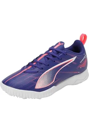 PUMA Ultra 5 Play TT Jr, Soccer Shoe Unisex-Adulto, Lapis Lazuli White-Sunset Glow, 37 EU