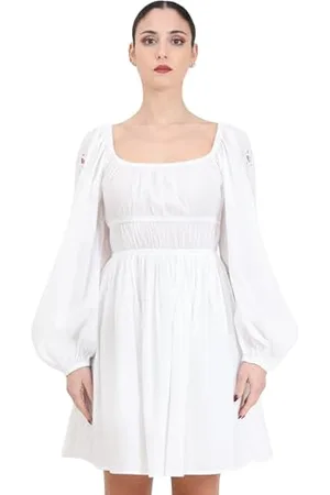 Pinko Fandango Abito Mussola Ricamo Sangallo PIAZZATO Vestito da Cocktail, , 36 Donna