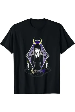 Wednesday Nevermore Raven Mirror Poster Maglietta