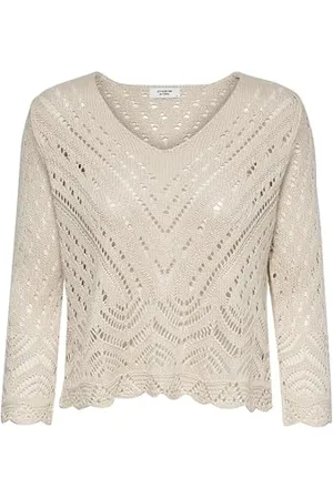 JDY New Sun Knt Noos-Maglione a 3/4 Cropped Lavorato a Maglia, , S Donna