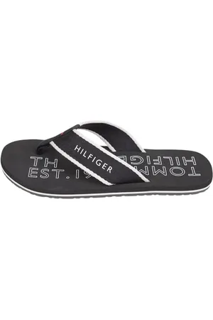 Tommy Hilfiger Infradito Uomo Sporty Beach Sandal Scarpe da Mare, (Black), 40 EU
