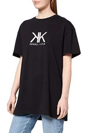 KENDALL + KYLIE KENDALL & KYLIE K&K W Active Logo V1 LONGFIT T-Shirt KKW351627, , Donna, M