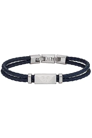 Emporio Armani Bracciale da uomo, Bracciale identificativo in acciaio inossidabile, Lunghezza: 196mm+15mm, Larghezza: 19mm, Altezza: 9mm, EGS2995040