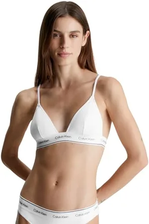 Calvin Klein Top Bikini a Triangolo Donna CK Meta Legacy senza Ferretto, (Pvh Classic White), XL