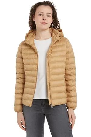 Tommy Hilfiger Giacca Donna Padded Global Stripe Jacket Giacca da Mezza Stagione, Verde (Classic Khaki), S