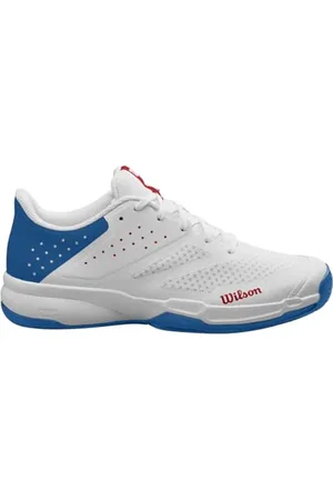 Wilson Kaos Stroke 2.0, Tennis Shoe Uomo, White/Deja VU Blue Red, 49 1/3 EU