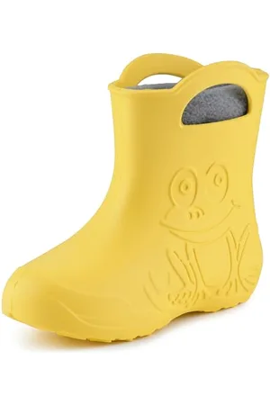 Ladeheid Stivali Bambino e Bambina in Eva LA-CA-03 (Giallo/Grigio, 30/31 EU)