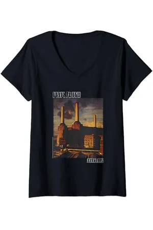 Pink Floyd FADED ANIMALS Maglietta con Collo a V