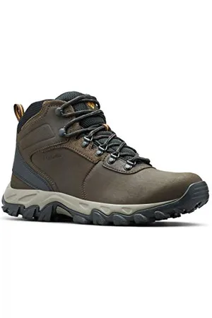 Columbia Newton Ridge Plus 2 WP, Scarponi da trekking ed escursionismo impermeabili a vita media Uomo, Cordovan/Squash 2023 , 42.5 EU