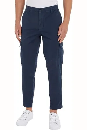 Tommy Hilfiger Pantaloni Uomo Chelsea Cargo Gabardine Pantaloni Cargo, (Desert Sky), 32W / 34L