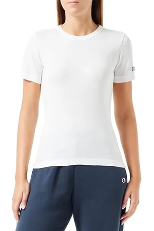 Champion Legacy Legacy American Classics W - Soft Cotton 1x1 Rib S-S Slim Crewneck T-Shirt, , Donna FW23