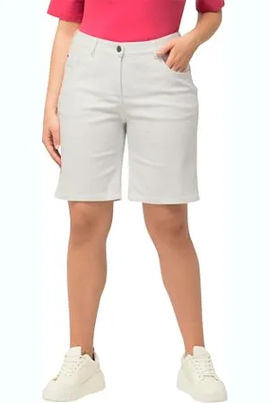 Ulla Popken Jeans Bermuda Basic Pantaloni Eleganti da Uomo, Bianco Denim, 36W / 32L Donna