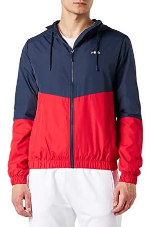 Fila Sonoma Giacca a Vento, Black Iris-True Red, M Uomo