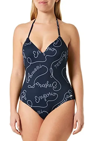 Emporio Armani Costume da Bagno Imbottito con Logo One Piece, , XS Donna