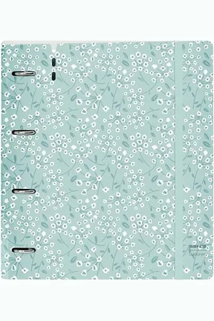 Safta Carpeblock con 4 anelli da 35 mm, con ricambio, con 100 fogli A4, ideale per bambini di diverse età, confortevole e versatile, qualità e resistenza, 27 x 4 x 32 cm, blu chiaro stampato