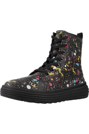 Geox J Phaolae Girl, Stivale alla Caviglia, Nero-Black Multicolor, 31 EU