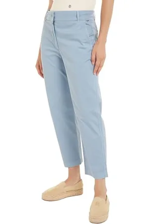 Tommy Hilfiger Pantaloni Donna Chino Slim Fit, (Breezy Blue), 46