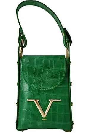 19V69 Italia V ITALIA LEATHER BAG CESTO LUX GREEN